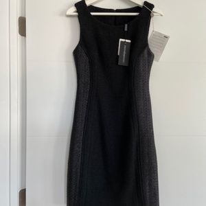 Roccobarocco Wool Blend Black Mini Dress Size 4